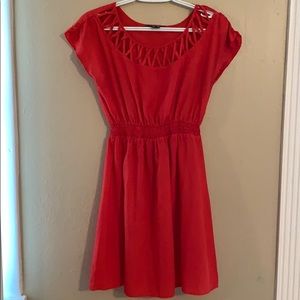 Coral red dress